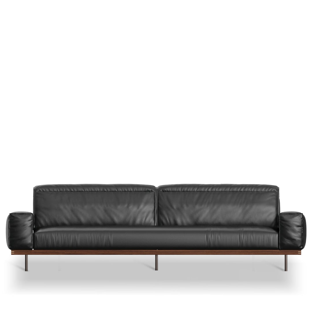 Japandi Genuine Leather 4 Seater Sofa RIVER