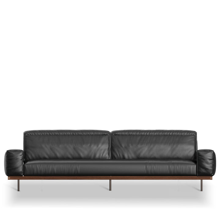 Japandi Genuine Leather 4 Seater Sofa RIVER