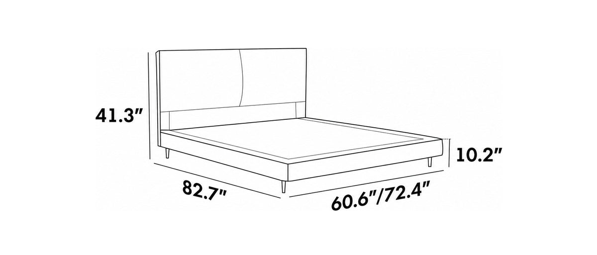 Minimalist Genuine Leather Bed LALO Size Chart