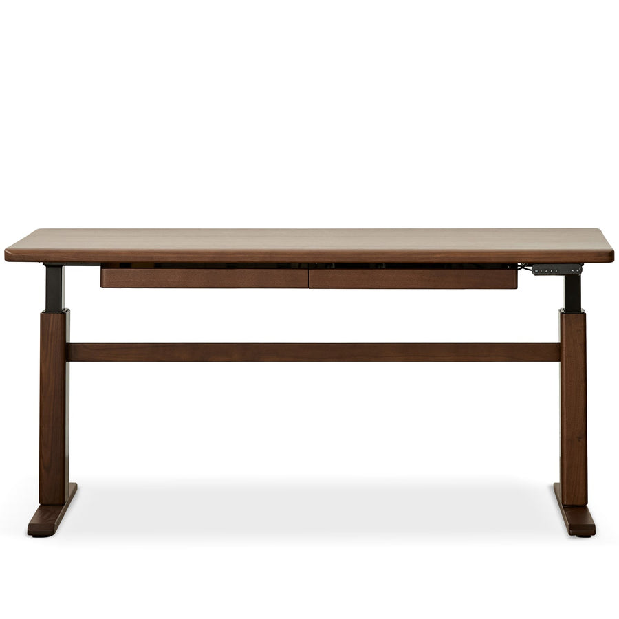 Japandi Walnut Wood Electric Height Adjustable Study Table CLOUD LIFTING