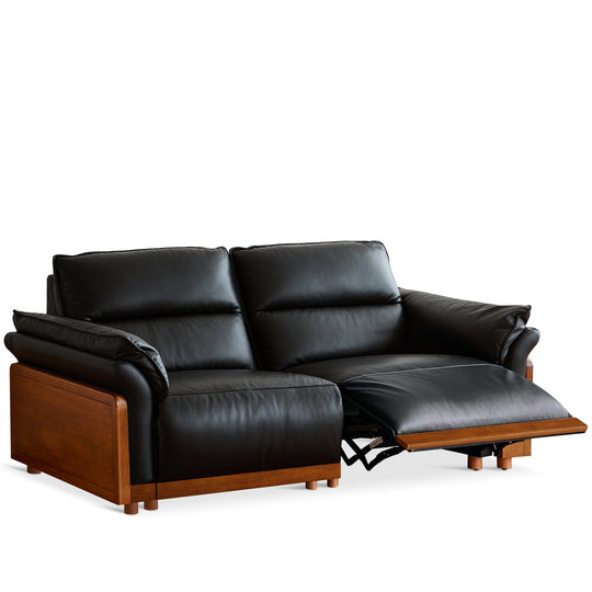 Vintage Boxwood Genuine Leather Electric Recliner 3 Seater Sofa EDGELESS