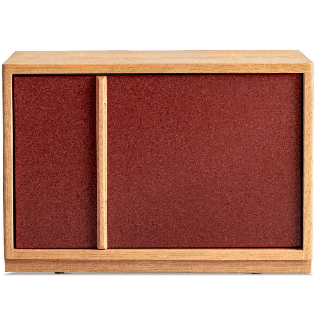 Bauhaus cherry wood tv console time layered structure.