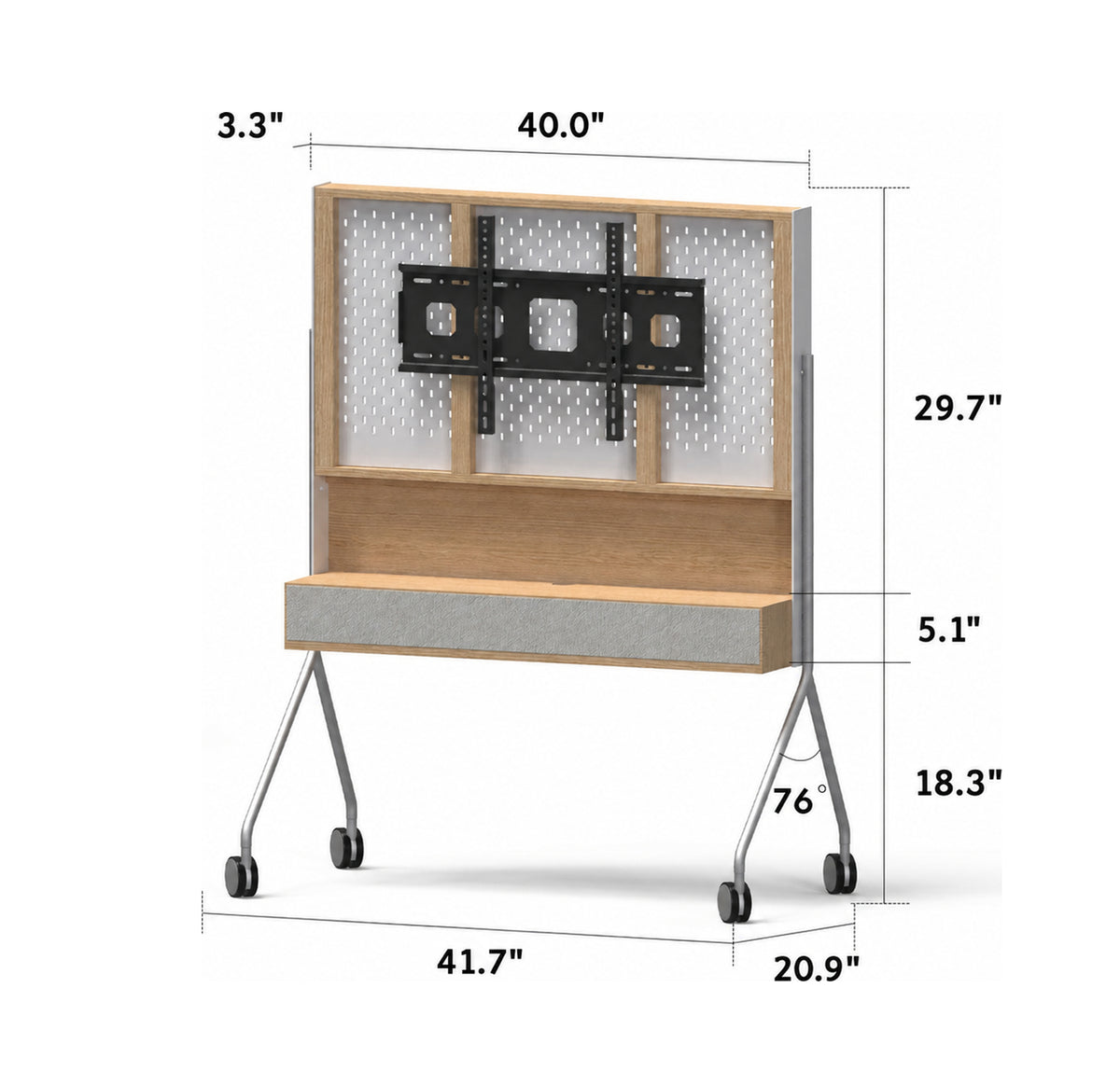 Minimalist Ash Wood Veneer TV Hanger ROAM Size Chart