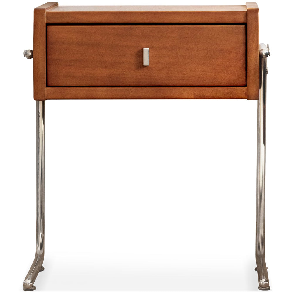 Bauhaus boxwood side table nobuo in white background.