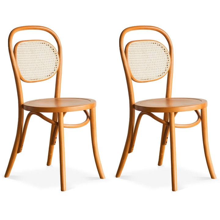 Scandinavian rattan dining chair german in still life.