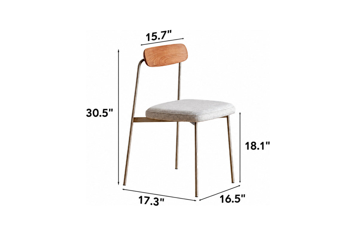 Bauhaus Cherry Wood Dining Chair WIENER Size Chart