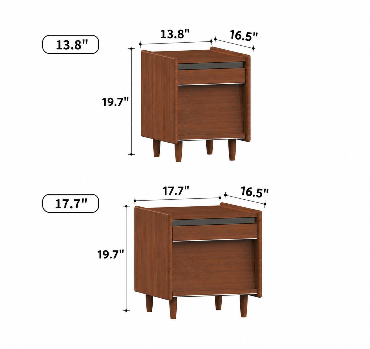 Vintage Boxwood Side Table PINECONE Size Chart