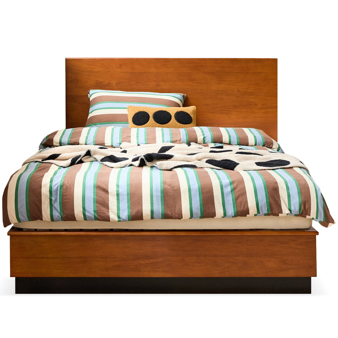 Vintage boxwood lift-up storage bed with drawer wheat field situational feels.