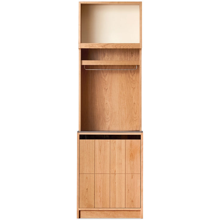 Scandinavian cherry wood sintered stone side cabinet timeless detail 1.
