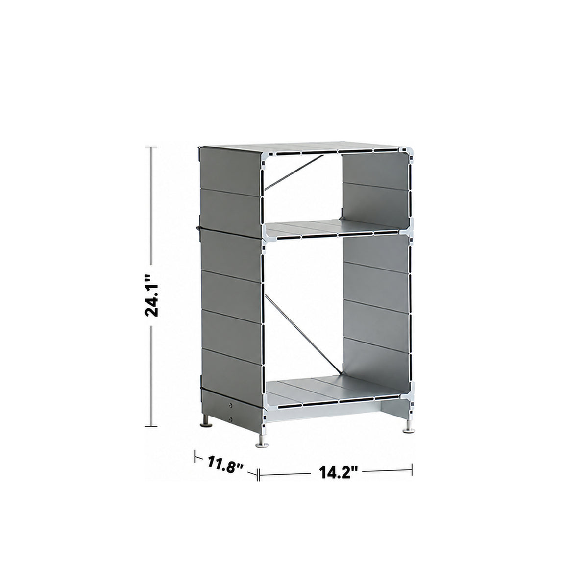 Bauhaus Aluminium Side Table CUBE Size Chart