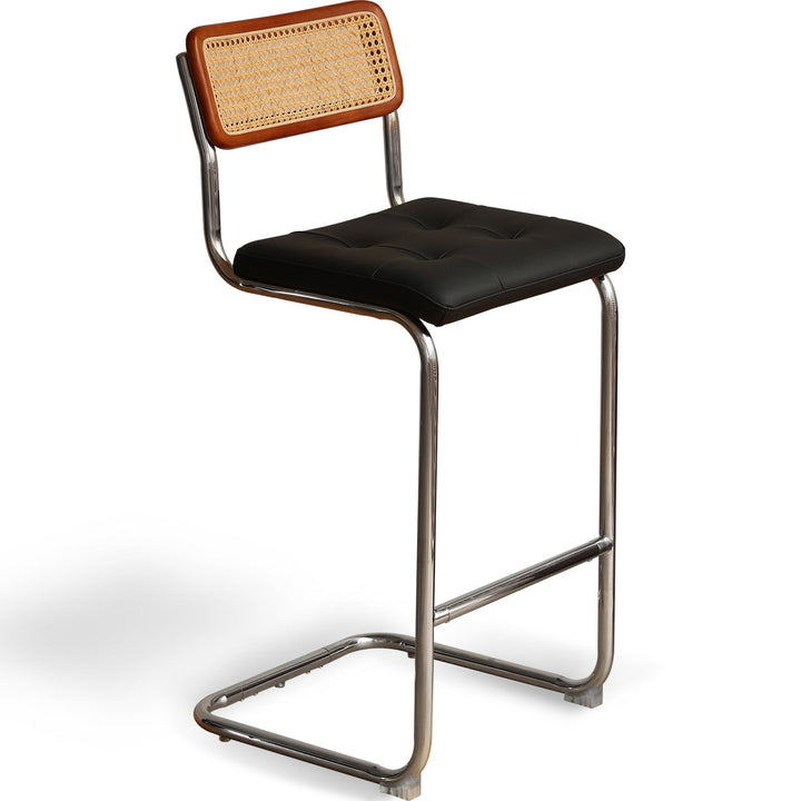 Vintage Rattan PU Leather Bar Chair HOH XIL