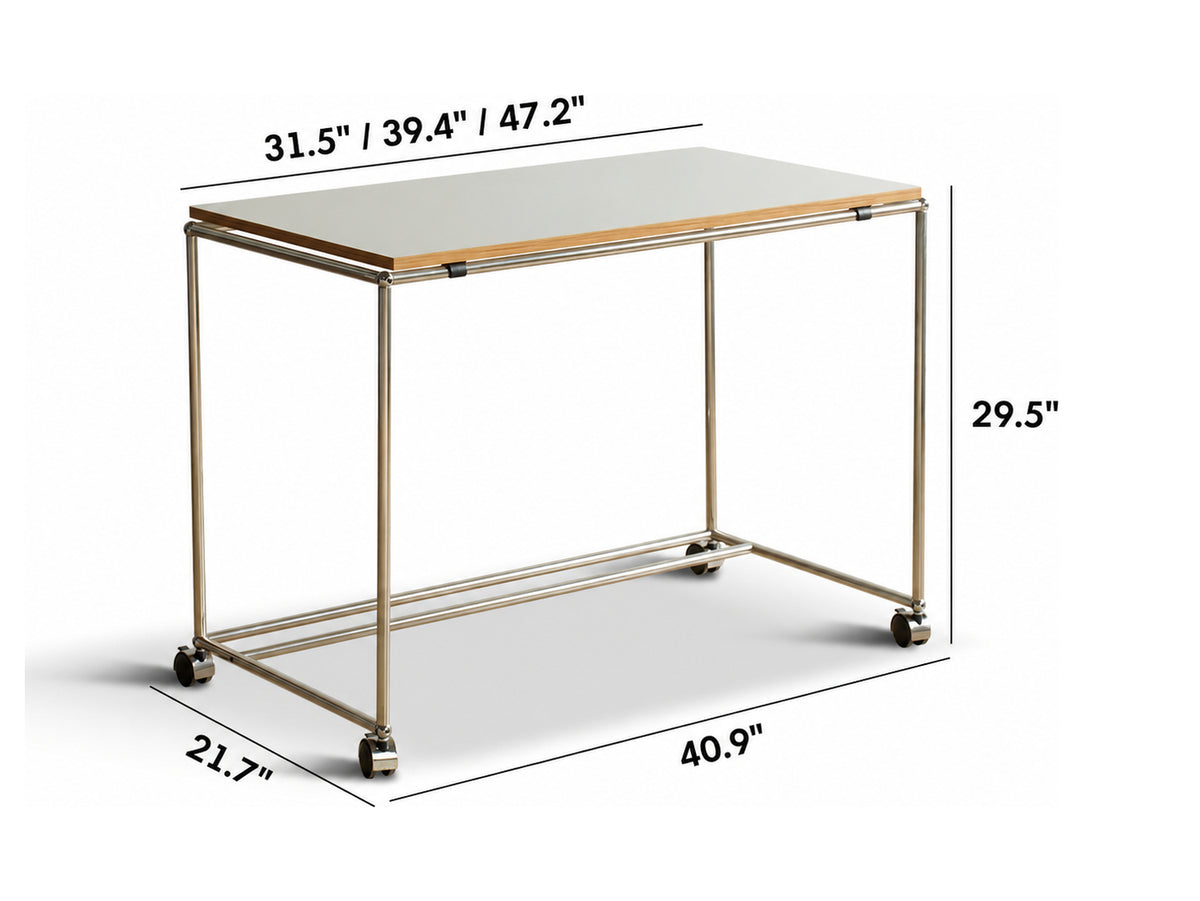 Bauhaus Steel Wheeled Study Table USM Size Chart