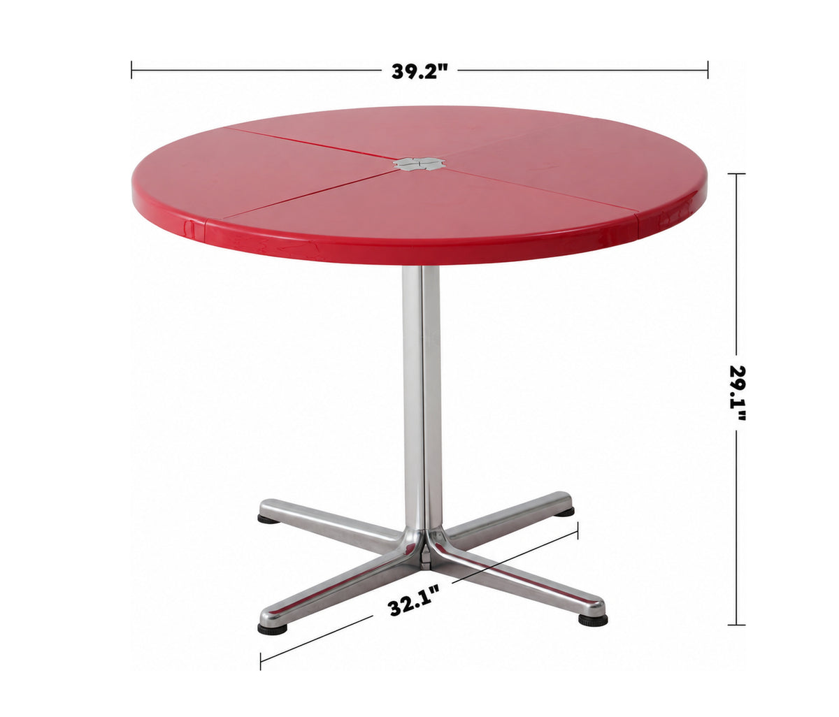 Bauhaus ABS Steel Round Dining Table DONUT Size Chart