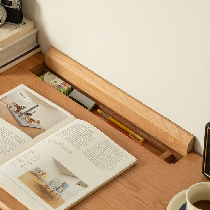 Scandinavian Cherry Wood Study Table KASHIMA