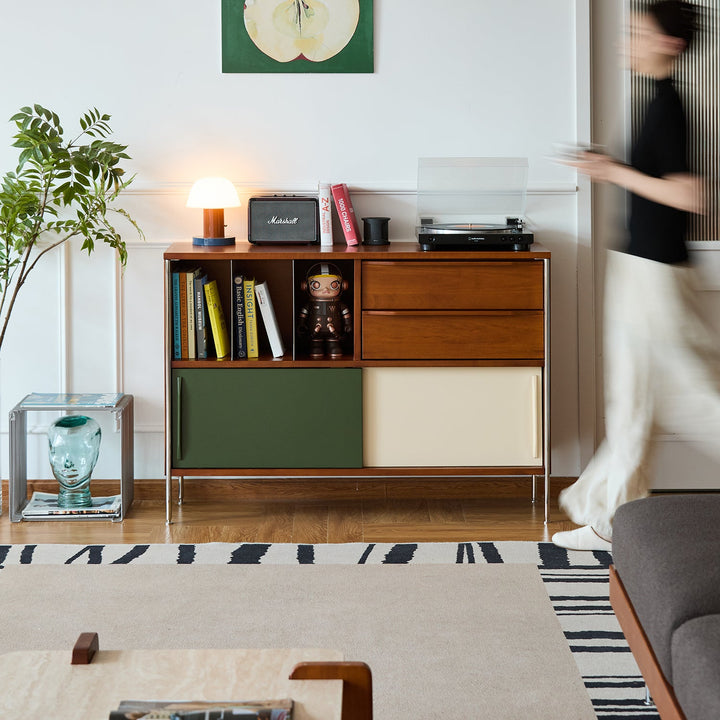 Vintage Boxwood Side Cabinet SILVER WING