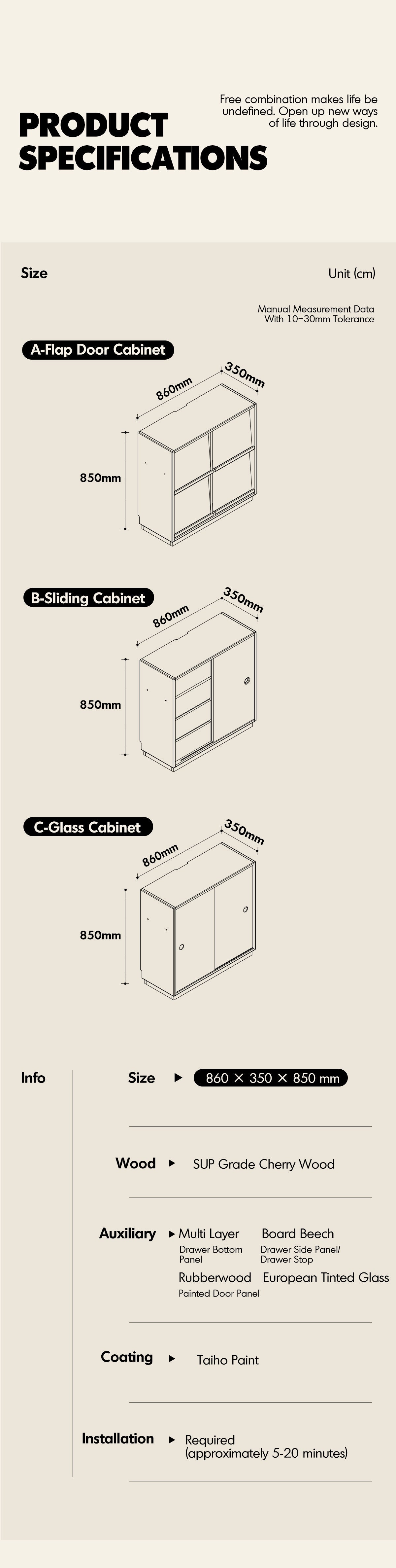 Bauhaus Cherry Wood Modular Cabinet TIMELESS More Details and Instruction_6