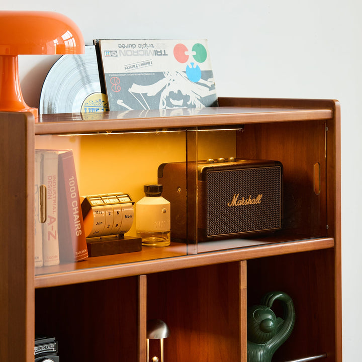 Bauhaus boxwood display cabinet mies in details.