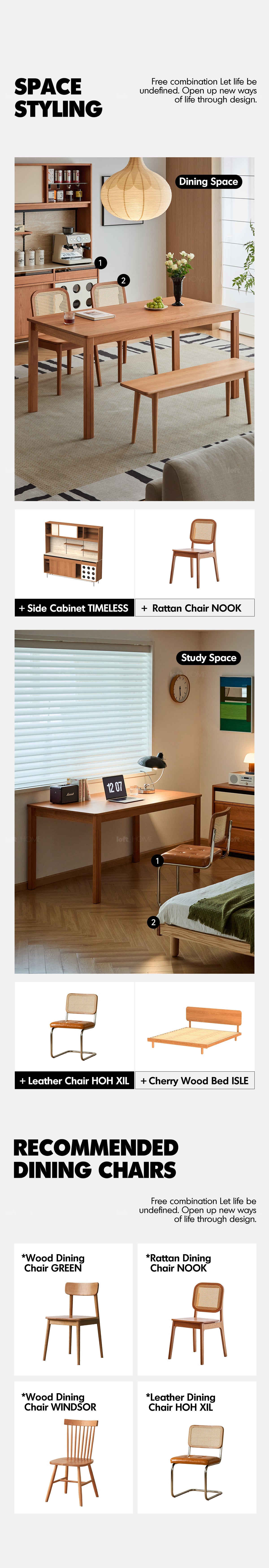 Scandinavian Cherry Wood Dining Table ECLIPSE More Details and Instruction_6
