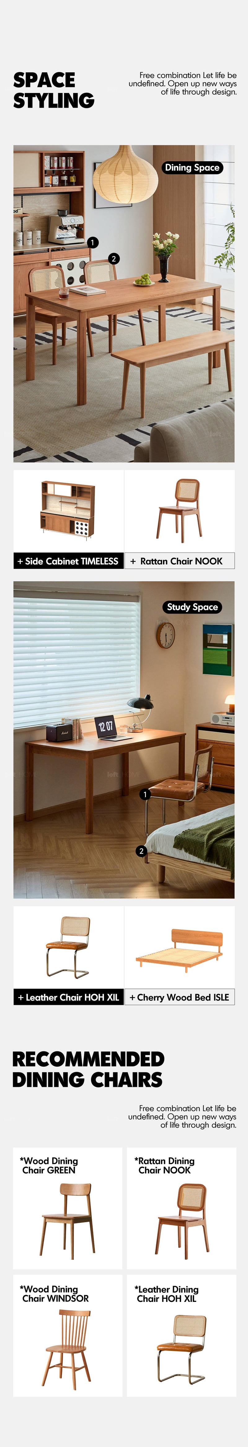 Scandinavian Cherry Wood Dining Table ECLIPSE More Details and Instruction_6