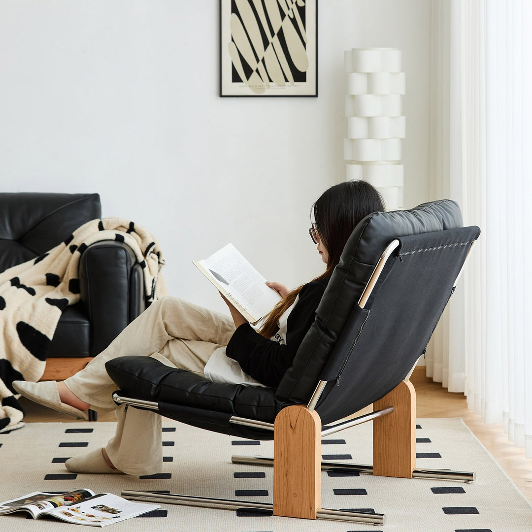 Scandinavian Microfiber Leather 1 Seater Sofa Chair TESSIDI