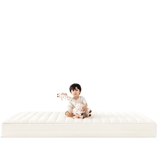 18cm pocket spring 3d airmesh kids mattress bluebox kids on a white background.