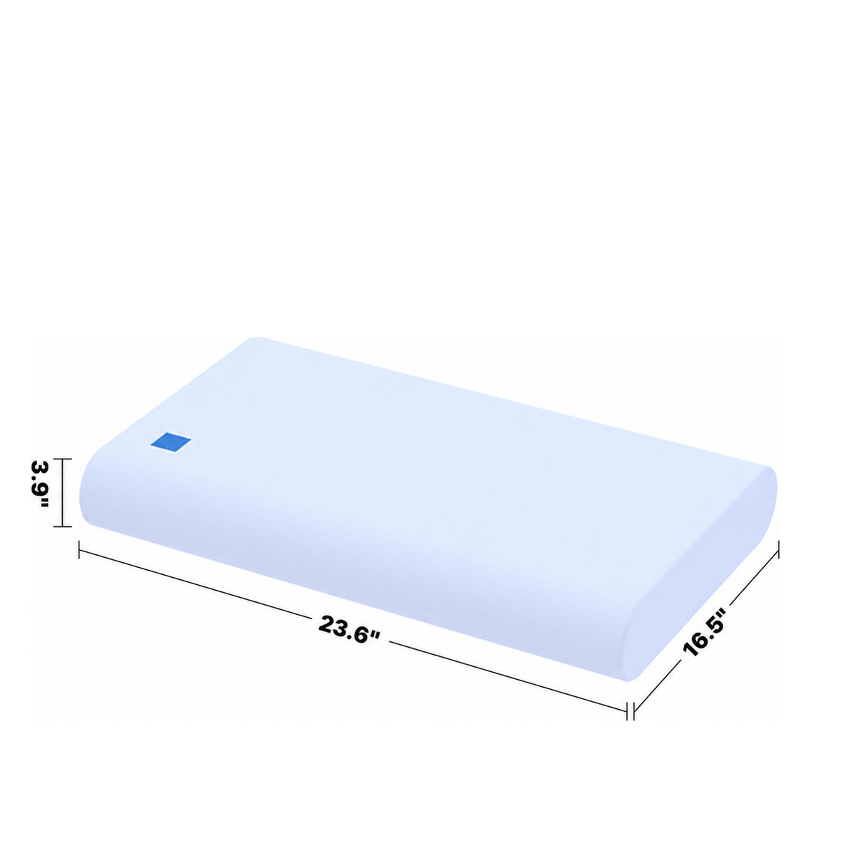 10cm Gel Memory Foam Pillow BLUEBOX N2 Size Chart