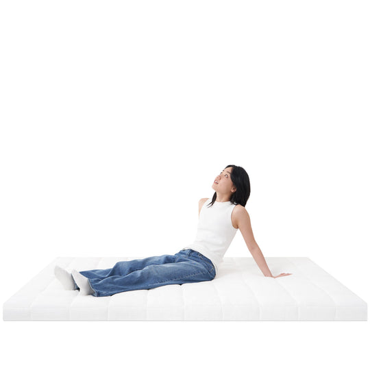 9cm gel memory foam mattress bluebox t2 pro in white background.