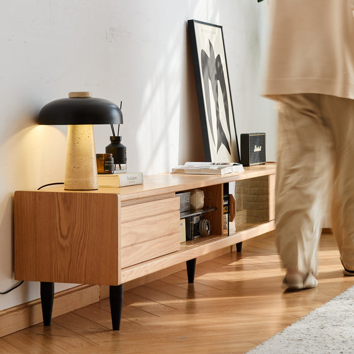 Scandinavian Oak Wood TV Console LYNE