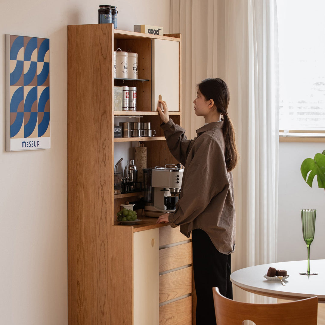 Scandinavian Cherry Wood Storage Side Cabinet TIME