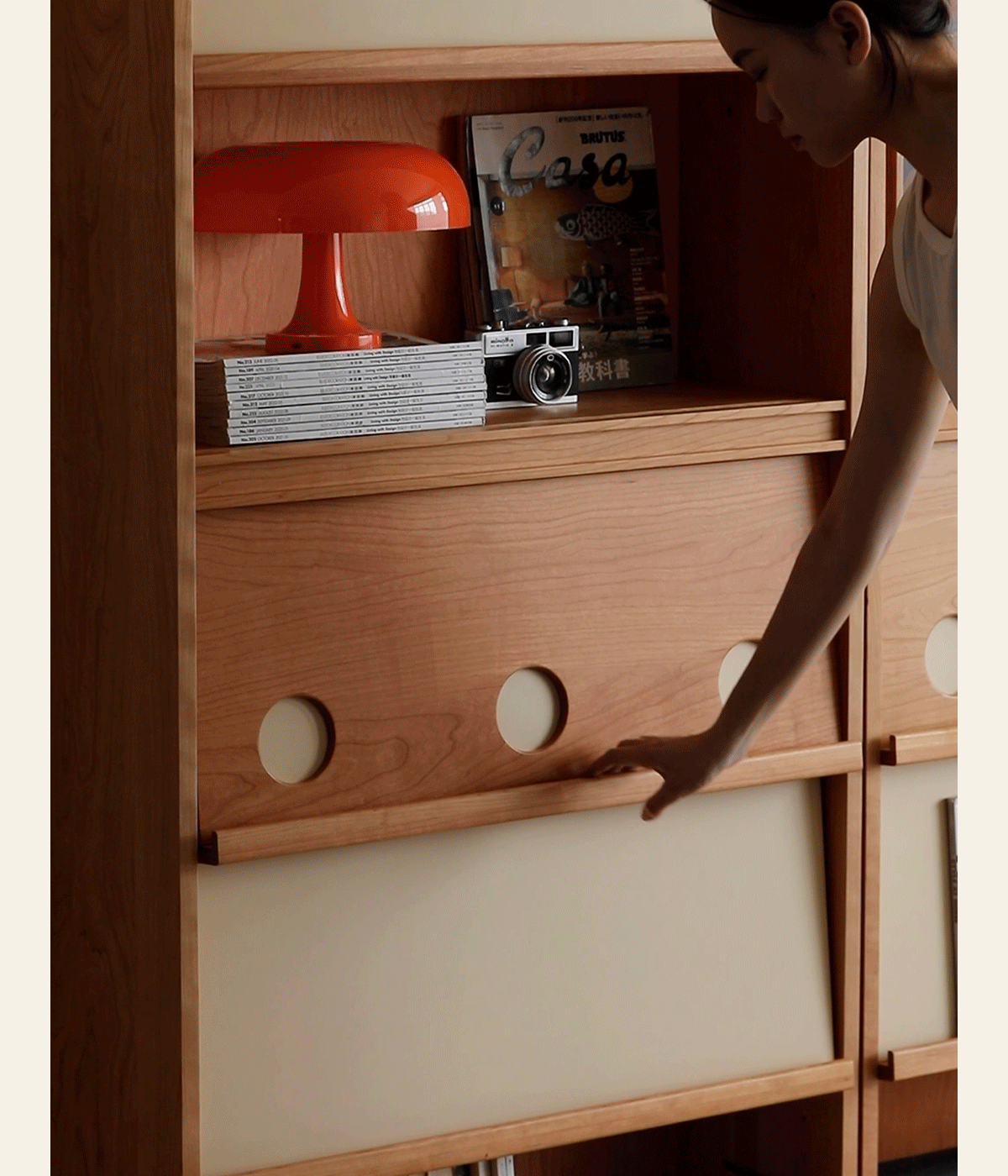 Scandinavian Cherry Wood Bookshelf TIMELESS More Details and Instruction_8