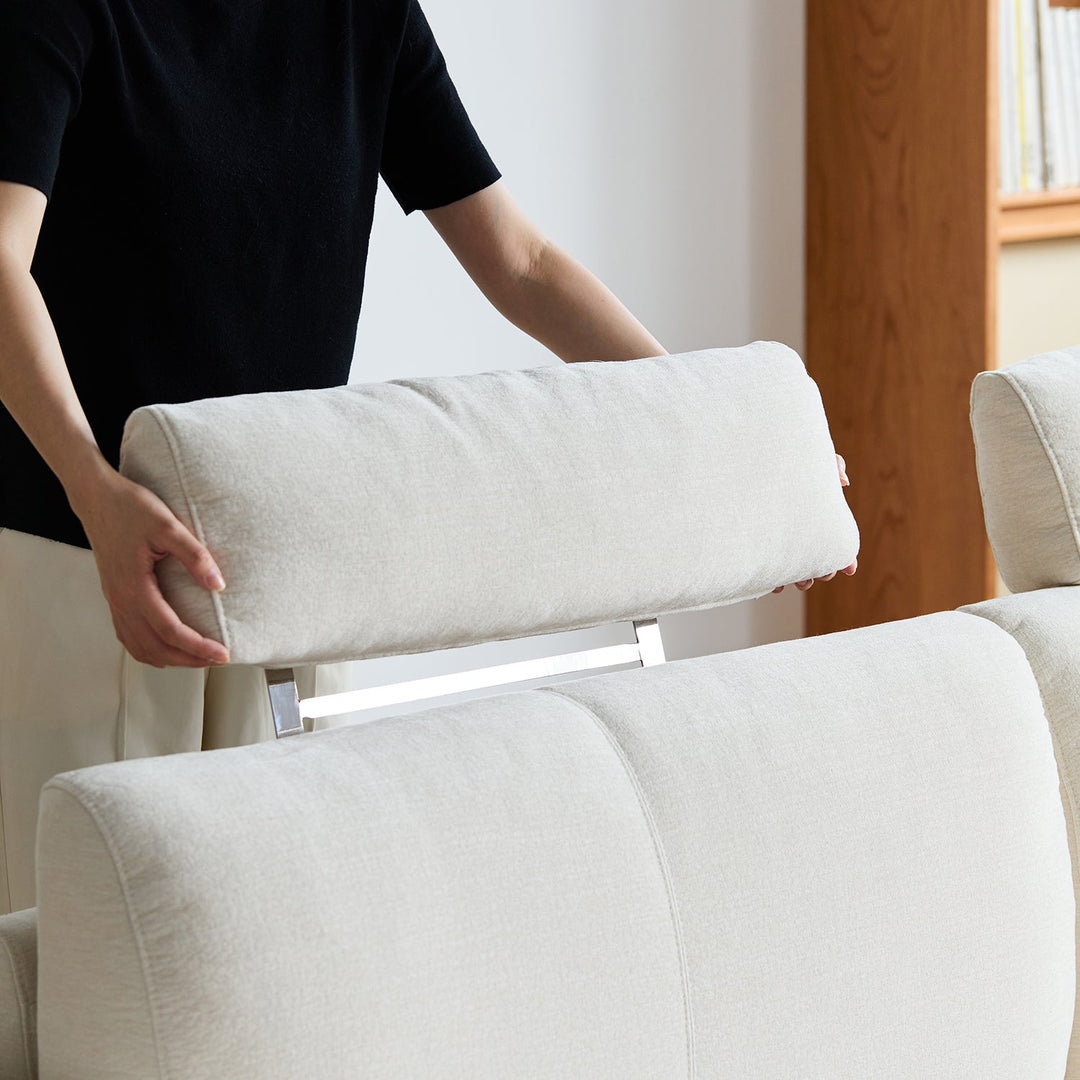 Scandinavian Mixed Weave Fabric 3 Seater Sofa BESSEN