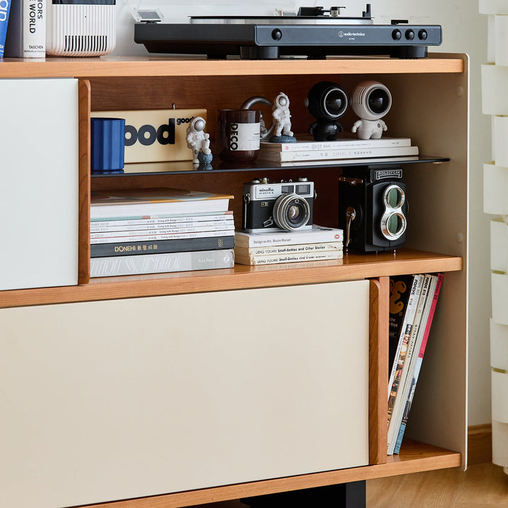 Scandinavian cherry wood side cabinet timeless detail 9.