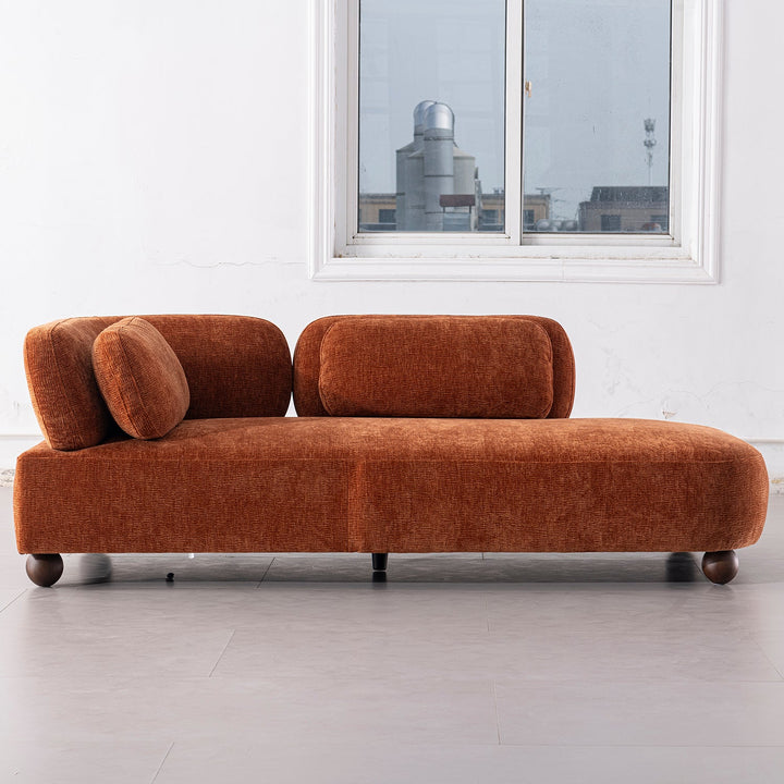 Cream Velvet Fabric Modular Chaise 2 Seater Sofa BUBBA