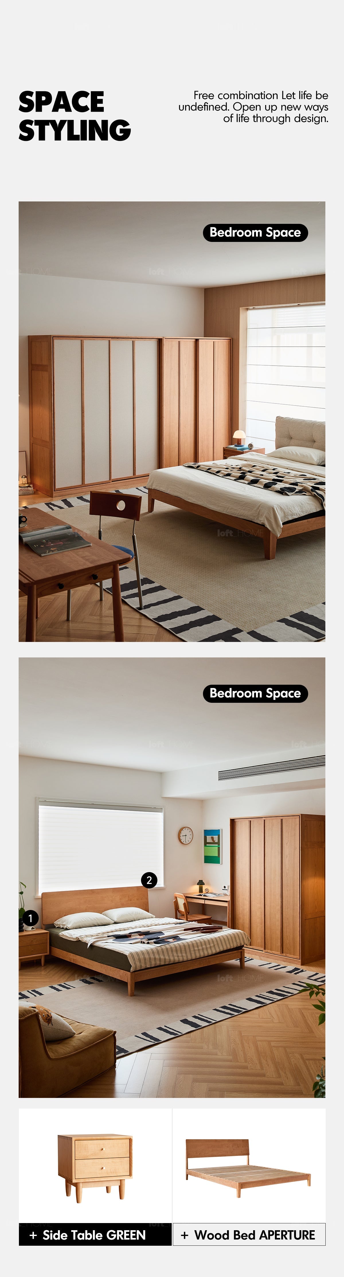 Scandinavian Cherry Wood Sliding Door Wardrobe KANGAROO More Details and Instruction_8