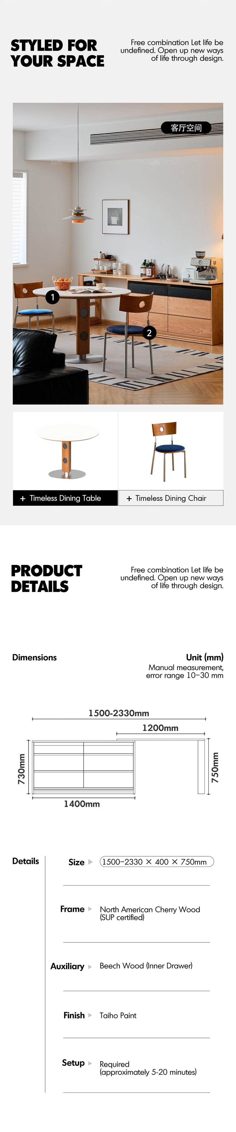 Scandinavian Cherry Wood Dressing Table SHORE More Details and Instruction_8