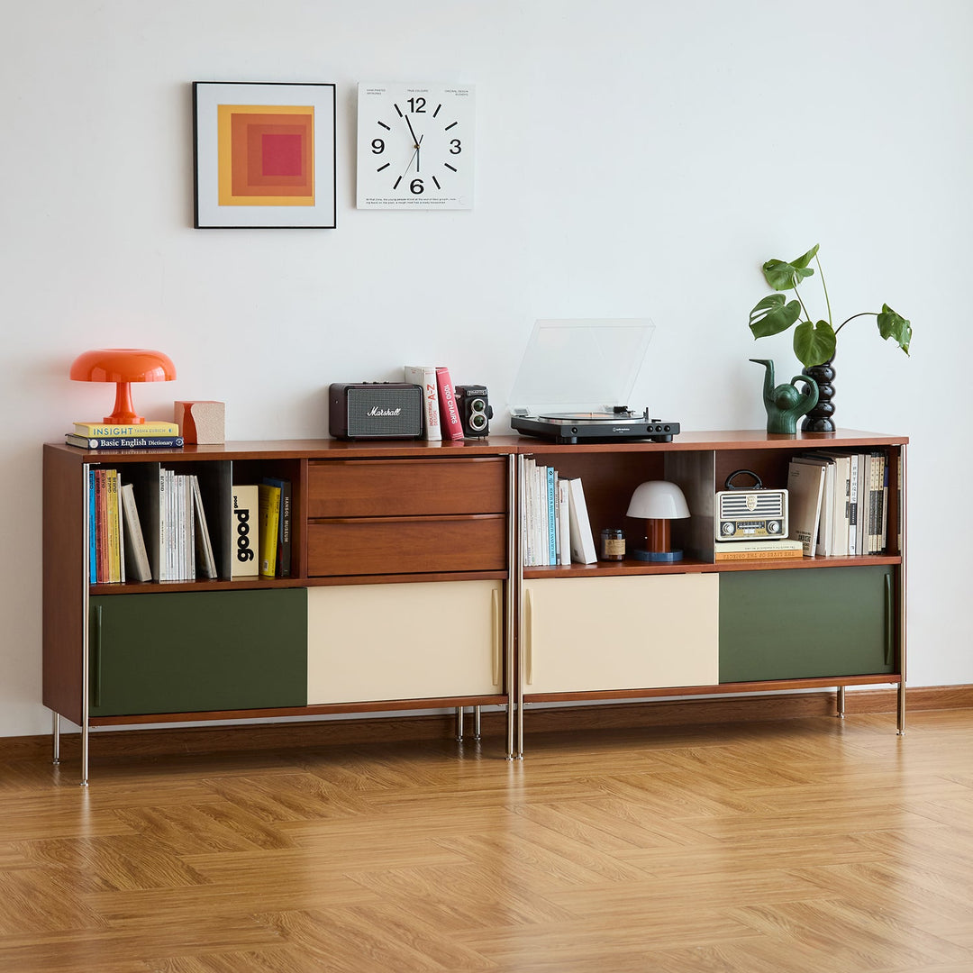 Vintage Boxwood Side Cabinet SILVER WING