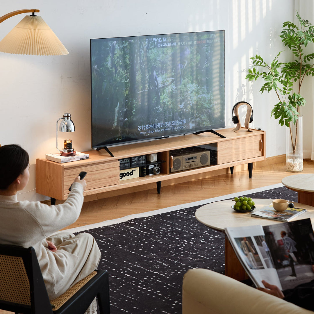 Scandinavian Oak Wood TV Console LYNE