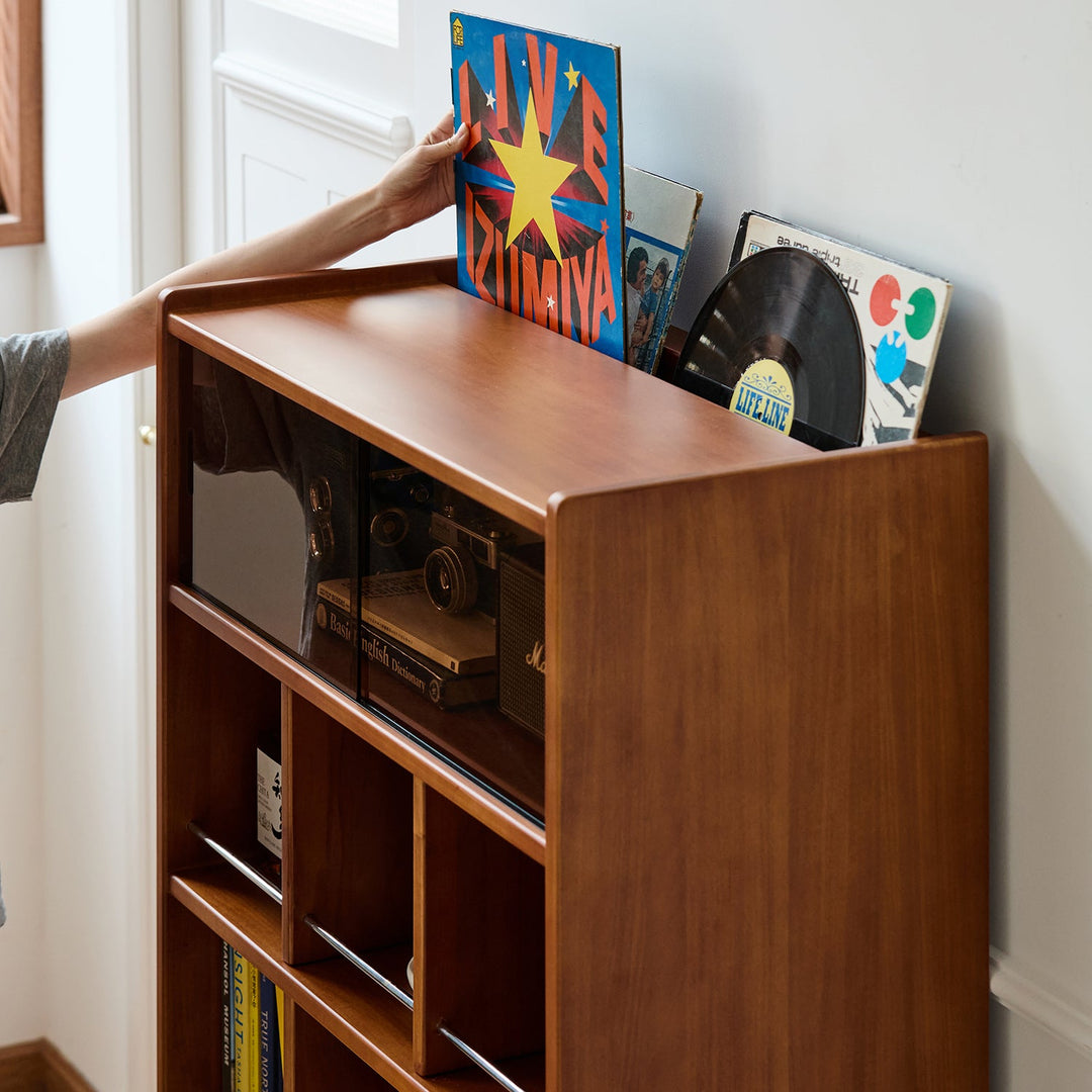 Bauhaus boxwood display cabinet mies in panoramic view.