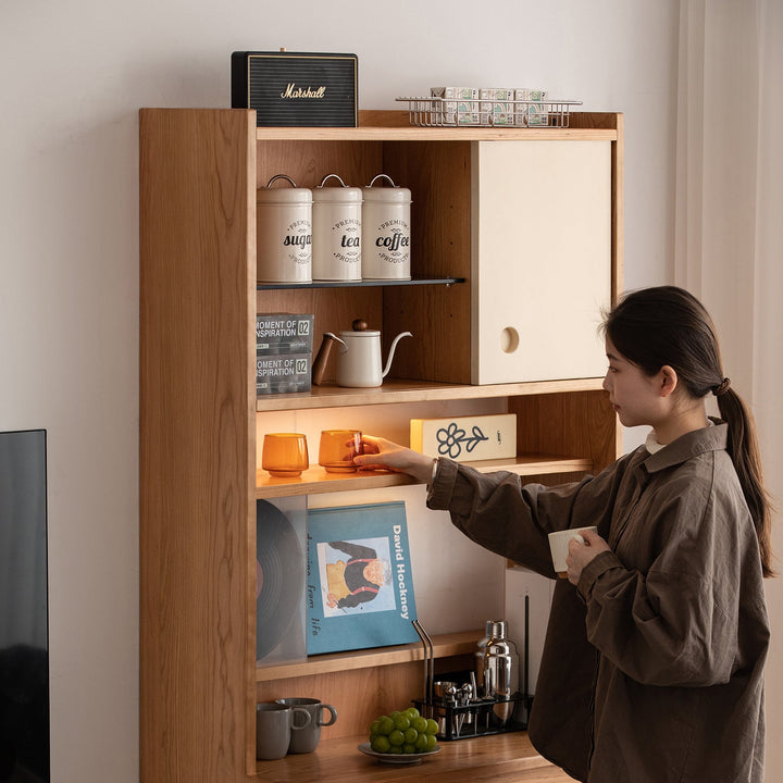 Scandinavian Cherry Wood Storage Side Cabinet TIME