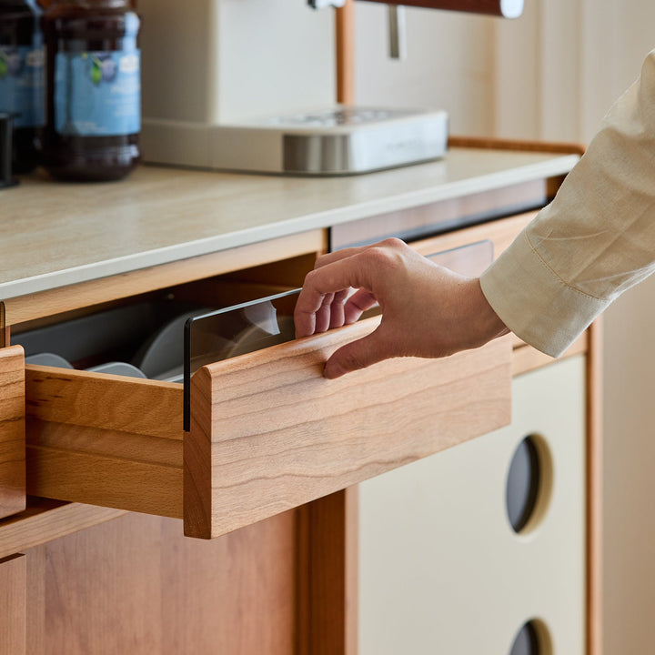 Scandinavian Sintered Stone Storage Side Cabinet TIME