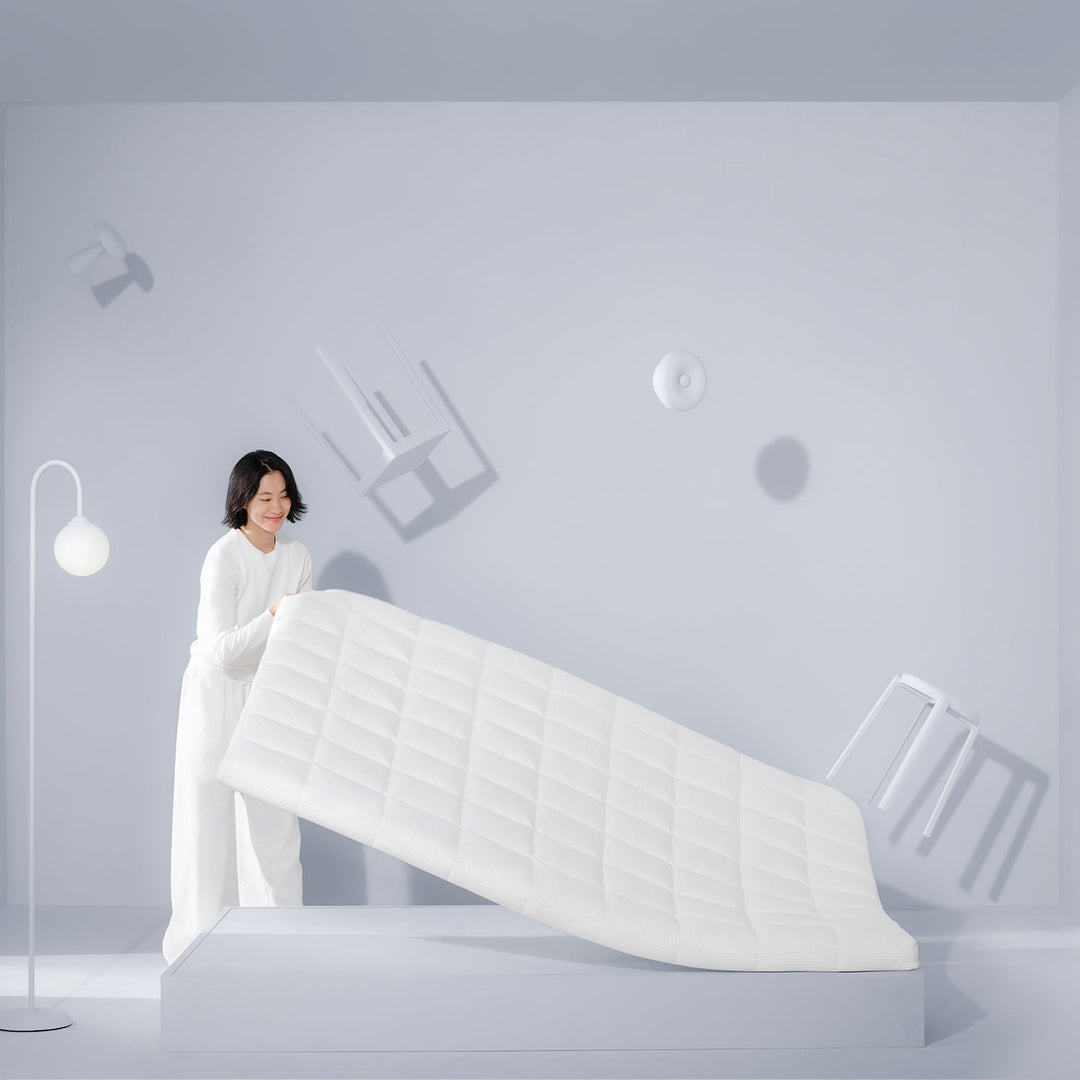9cm gel memory foam mattress bluebox t2 pro in close up details.