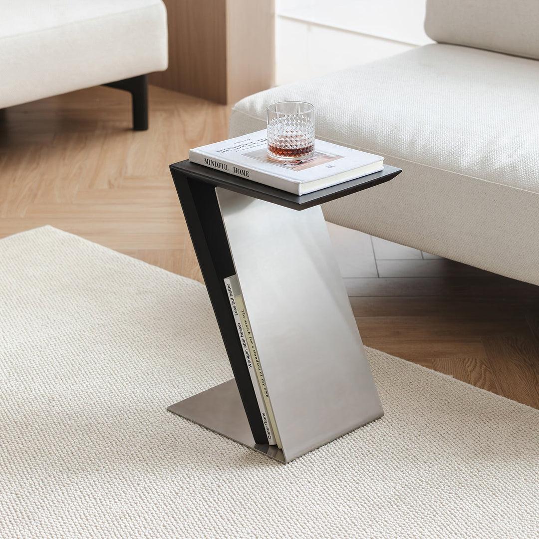 Minimalist Stainless Steel Side Table ZIG