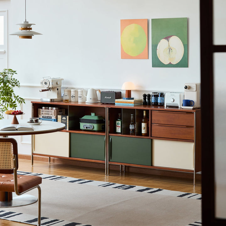 Vintage Boxwood Side Cabinet SILVER WING