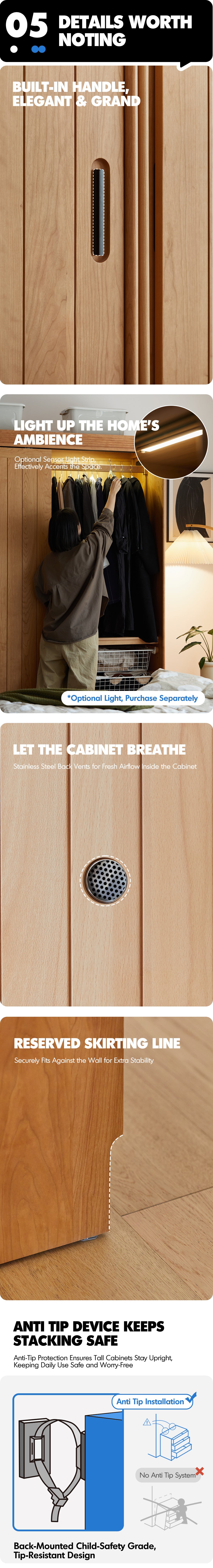 Scandinavian Cherry Wood Sliding Door Wardrobe NAVA More Details and Instruction_9