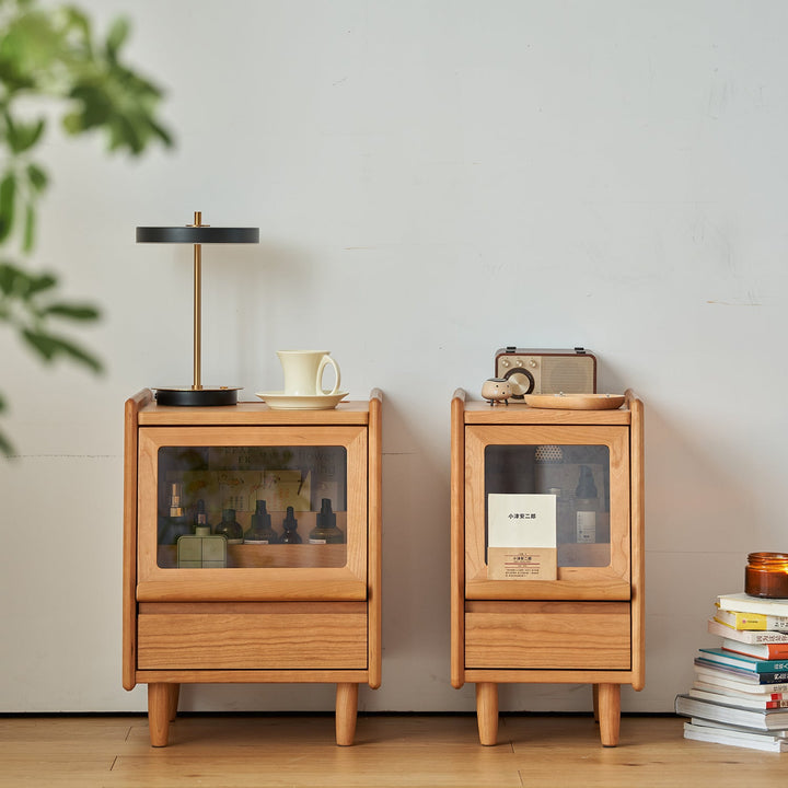 Scandinavian Cherry Wood Side Table SHELL