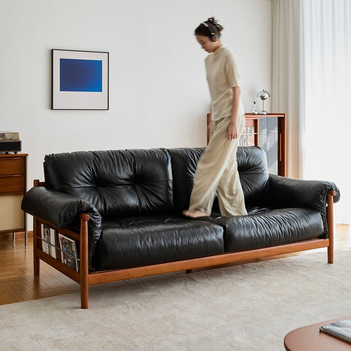 Scandinavian Chenille Velvet Fabric Boxwood 3 Seater Sofa OPEN BACKED