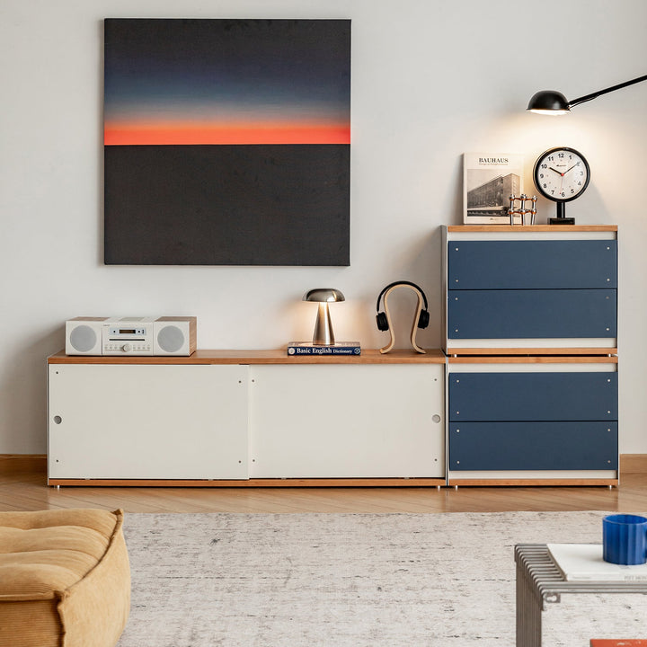 Bauhaus Aluminium Modular TV Console GEOMETRIC