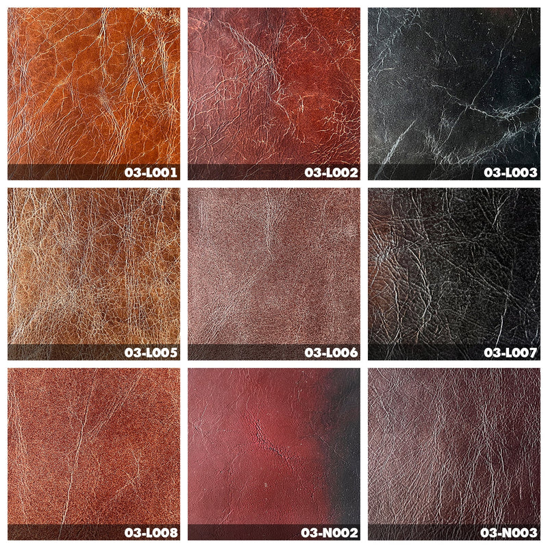 Vintage Genuine Leather Study Chair AKRON Color Swatches
