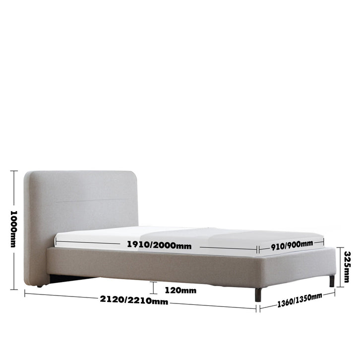 Minimalist Fabric Bed HEL
