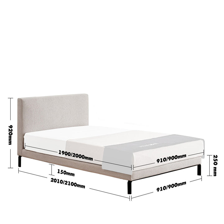 Minimalist Fabric Bed VEM
